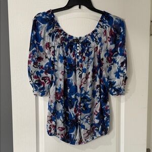 Violet & Claire Sheer Floral Blouse size Large